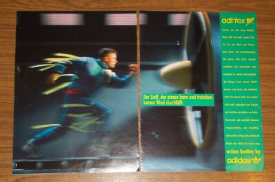 Seltene Werbung vintage ADIDAS aditex - Der Stoff der atmen kann #2 1989