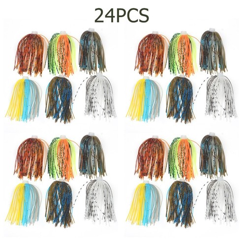 Jupes gabarits buzzbait appâts wobbler jupe en caoutchouc pour brochet doré s' - Photo 8/14