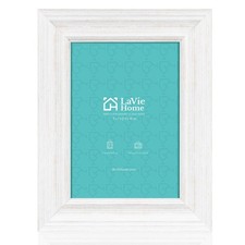 LaVie Home 5x7 Picture Frames 1 Pack, Distressed White Rustic Photo Frame S...