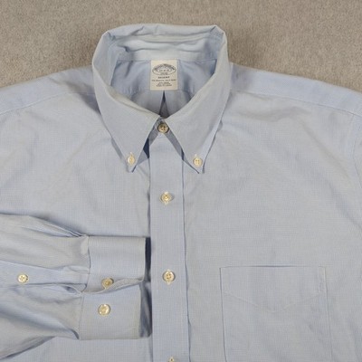 Brooks Brothers Regent Shirt Mens 17 Long Sleeve Casual Dress Button Down