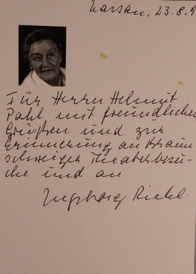 Autogramm Theaterschauspielerin Ingeborg Riehl (121036)