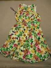 Forever 21 Size M Womens Multicolor Floral Sleeveless Lined Beauty Dress 277