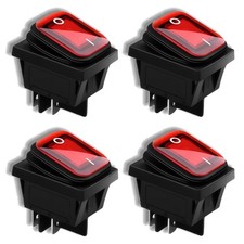 4 PCS 30A Power Switch 125V/250V AC Boat Rocker ON/Off 4Pins Toggle IP67