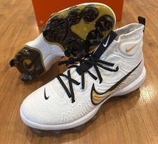 Nike Alpha Huarache NXT MCS Baseball Cleats White Gold Men's Size 13 FZ8650-119