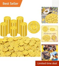 120 PCS Plastic Gold Coins - Perfect for Pirate Parties and Classroom Rewards