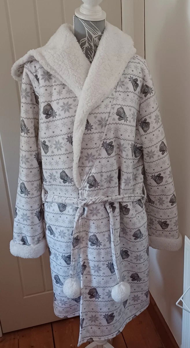 knee length dresses for ladies Women's Teddy Chunky Soft Fleece Tie Robe Dressing Gown with Hood in T   Tokyo Laundry