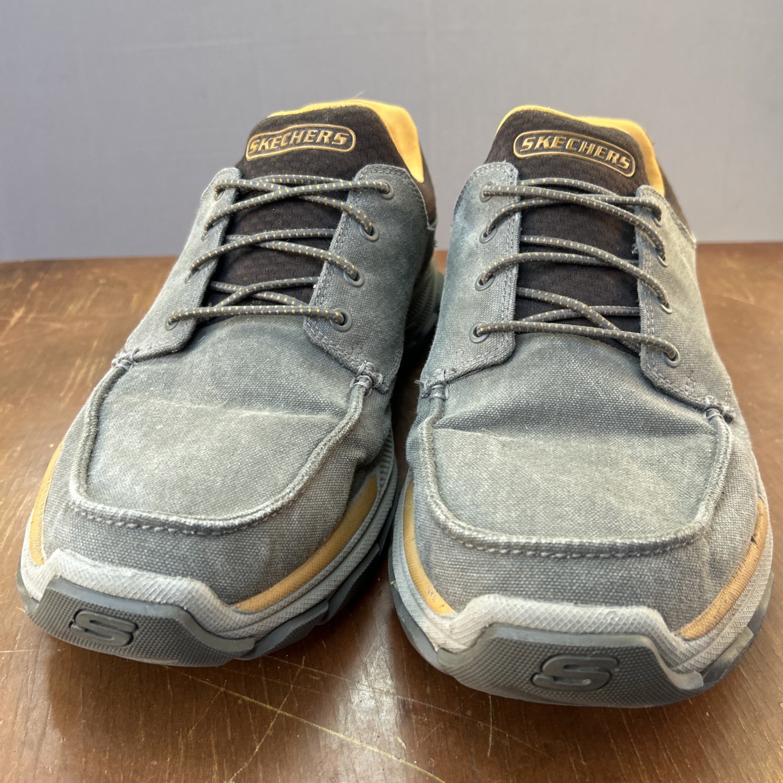 Men's Skechers Relaxed Fit Respected Loleto Bungee Arch Goodyear Shoes Sz 13 image 2