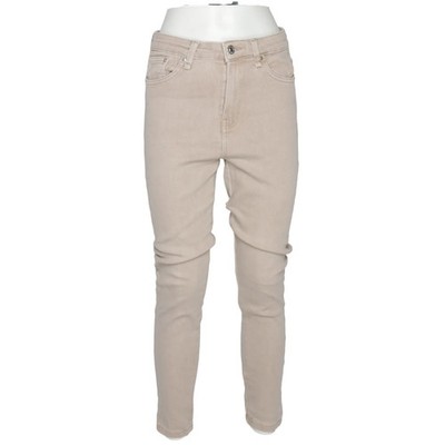 Bershka, Jeans, Größe: 38, Beige, Baumwolle/Elasthan/Polyester, Einfarbig #PjO