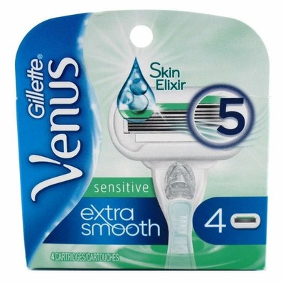 3 Packs Of Gillette Venus Womens Extra Smooth Sensitive 4-Cartridges 3 X Packs o