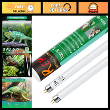 T5 UVB Reptile Light Bulb 24W 5.0 - UVA UVB Lamp Tube for Bearded Dragons, 2 Pac