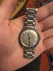 Timex Vintage Mens Watch Arabic Silver Sunburst  Dial Mechanical