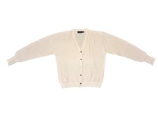 VTG Par Four Men's Sportswear Cardigan Oversized Sweater Off White Grandpa Sz L