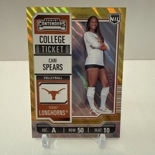 2025 Panini NIL Texas Longhorns Cari Spears College Tickets /10