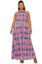 PLUS SIZE Rios Halter Neck Dress