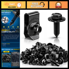 50PCS 1/4" Body Bolts U-Nut Clips for Splash Shield, Fender Repair Kit