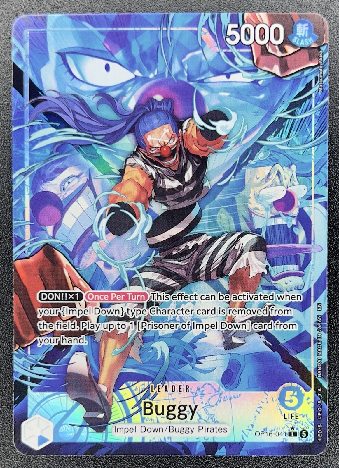 Buggy OP16-041 | Alt Art Leader | The Time of Battle | One Piece TCG