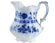 c1900 Johnson Brothers Holland Flow Blue Pitcher