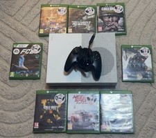 Microsoft Xbox One S 1TB White Console with Controller and Games