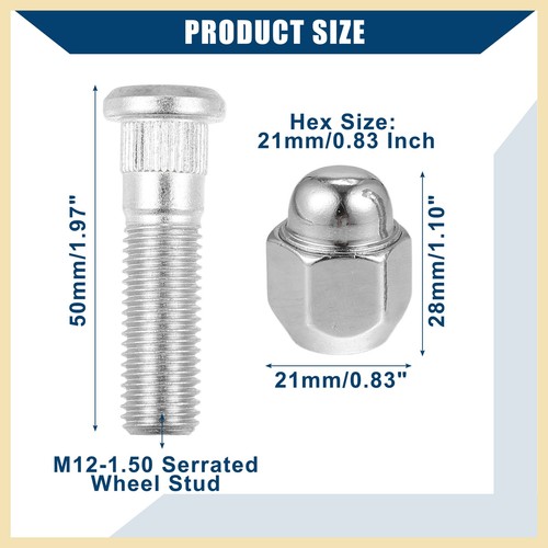 1 Set No.52950-14140 M12-1.50 Wheel Stud Bolt for Hyundai Sonata for Kia Rio - Picture 7 of 7