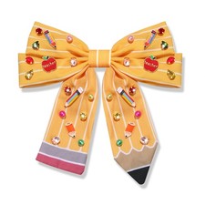Pencil Hair Bows for Women Back To School Hair Bow Clips Teacher Hair Accesso...