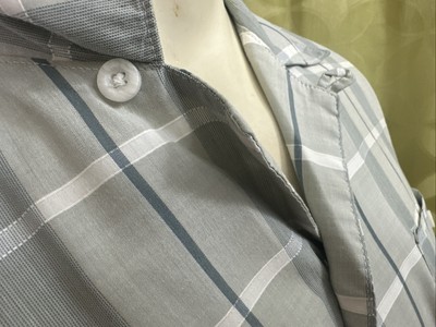 トップス 70s USA Sears open collar shirt check M Super Rare