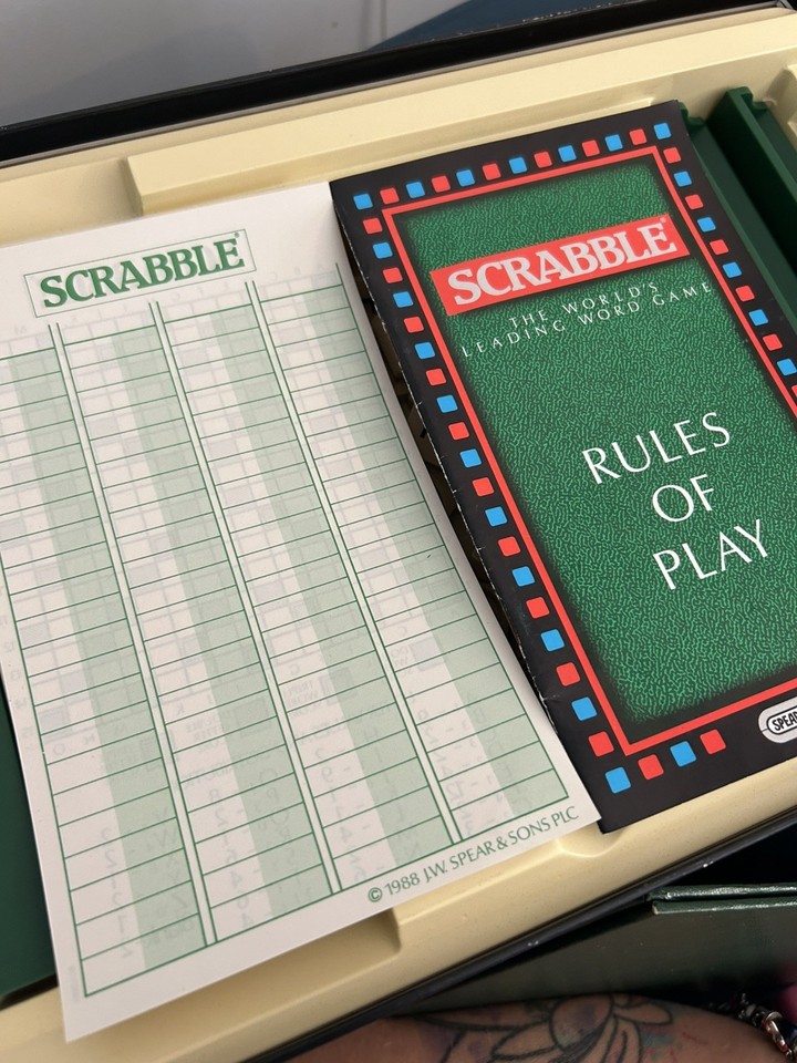 Spear's Games Scrabble Original Word Game Complete Set 1991 | eBay
