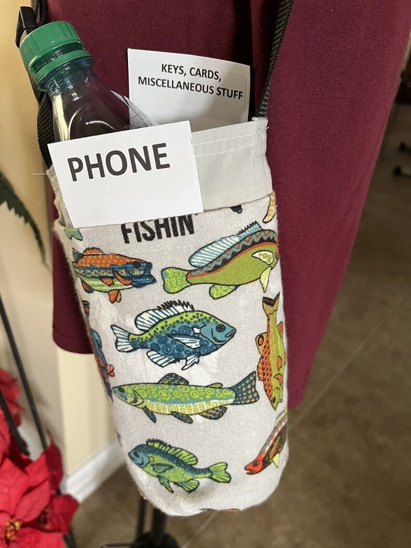 Fish, Phone carrier, Water Bottle Tote,  Bottle Holder, Drink holder,