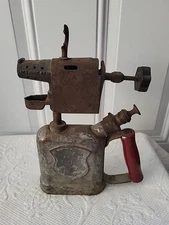 Vintage Flat Tank Blowtorch Antique Soldering Plumbing Blow Torch Tool