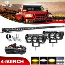 For 93-11 Ford Ranger Upper 50 Inch 6d Led Light Bar Pair 4 Work Lamp Wiring