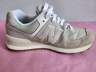 New Balance 574 Women s Sneakers Size 7.5 Calm Green Angora Suede Shoes WL574QD2