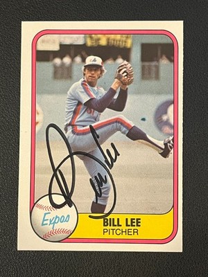 Bill Lee 1981 Fleer Auto IP In Person No COA Expos 