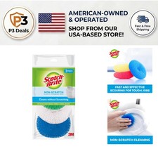 3-Packs Scotch-Brite Non-Scratch Scrubbing Pads for Safe Kitchen Cleaning