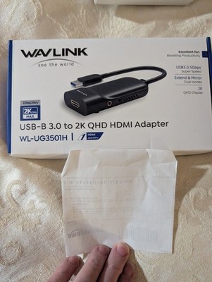 Wavlink USB 3.0 to HDMI 2K Adapter WL-UG3501H