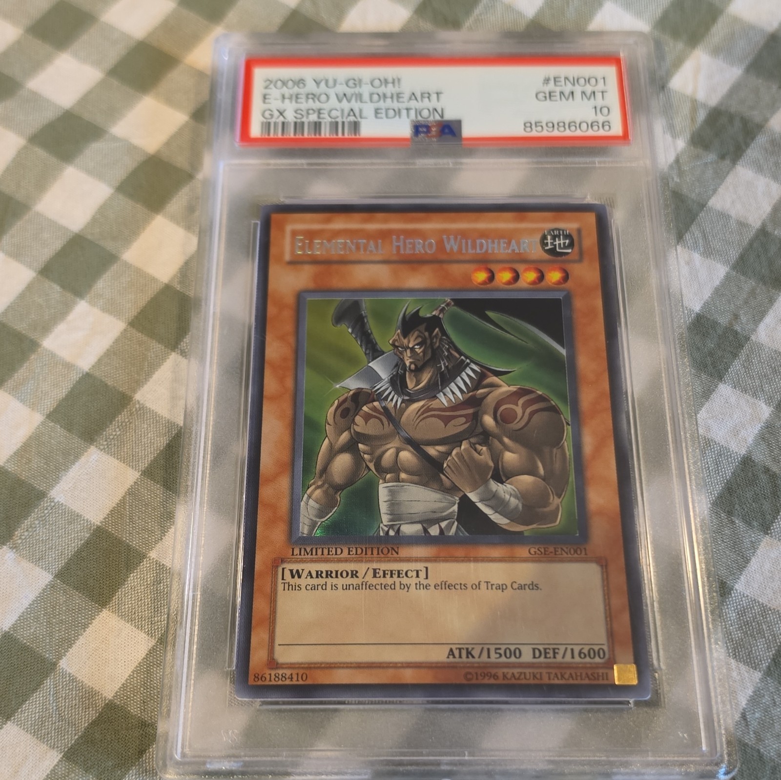 2006 Yu-Gi-Oh! Elemental HERO Wildheart Holo LE GSE-EN001 PSA 10 GX yugioh view 1
