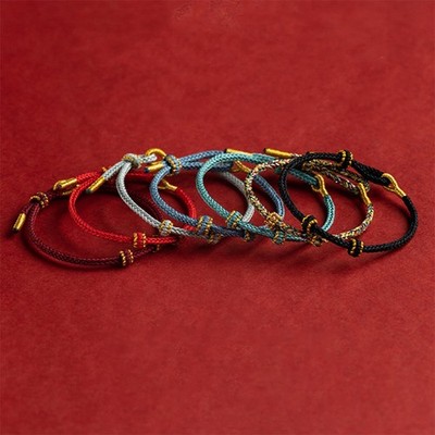 Adjust DIY Red String Bracelets Adult Child Vintage Lucky Rope Bangles Gift