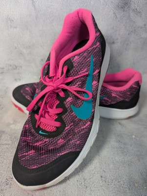 Nike Flex Experience RN4 Sneaker Woman US Size 7.5 Pink Aqua Shoe 749177-603 