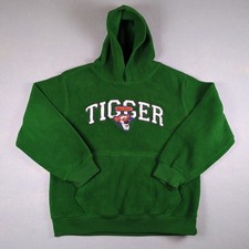Vintage Disney Tigger Hoodie Kids Large Green Youth Boys Girls Embroidered