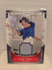 2011 Mike Trout Topps Pro Debut ROOKIE GAME JERSEY Relic - MT Anaheim Angels RC
