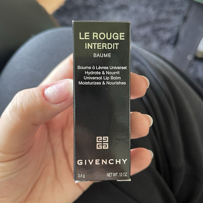 Givenchy Le Rouge Interdit Universal Lip Balm, Silver, Moisturizes 0.12 oz
