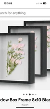 Shadow Box Frame 8x10 - 3 Pack Wood Deep Shadowbox W/ Glass Shadow Boxes Display