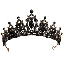 Kamirola Crystal Bridal Tiaras Crowns for Women Wedding  Birthday Black