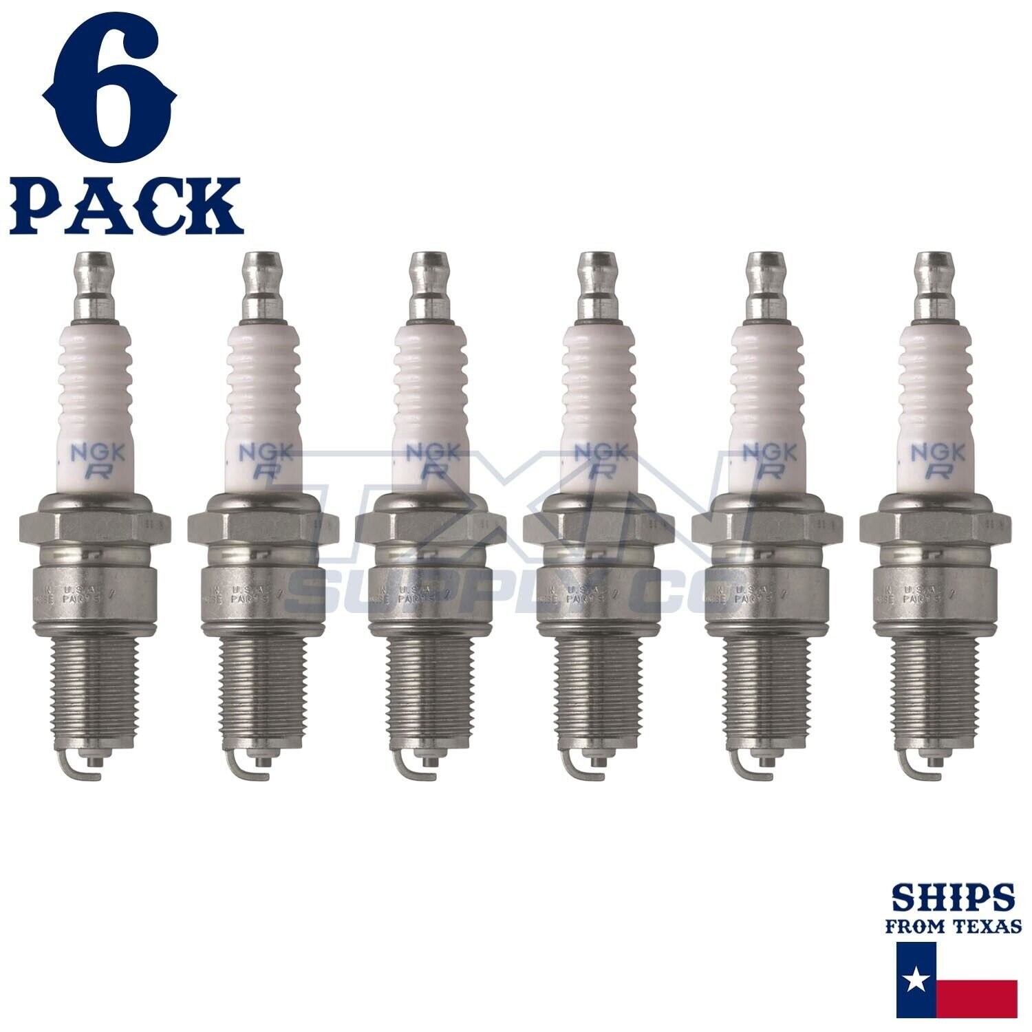 6 Pack NGK 6775 Spark Plugs BPR6ES BLYB