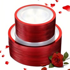 U-QE 120PCS Red Plastic Plates for Party - Disposable 120,