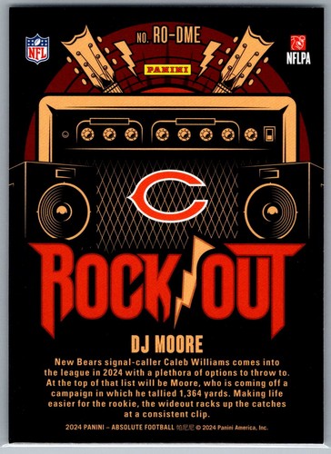 2024 Panini Absolute #RO-DME DJ Moore Rock Out Chicago Bears | eBay