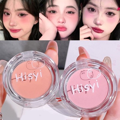 Powder Blusher Monochrom Pulver Blusher Eye-Shadow Highlight Long Lasting） F  
