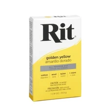 Rit Dye Golden Yellow Dry Powder All Purpose Fabric Dye 1.12 ounce Concentrated