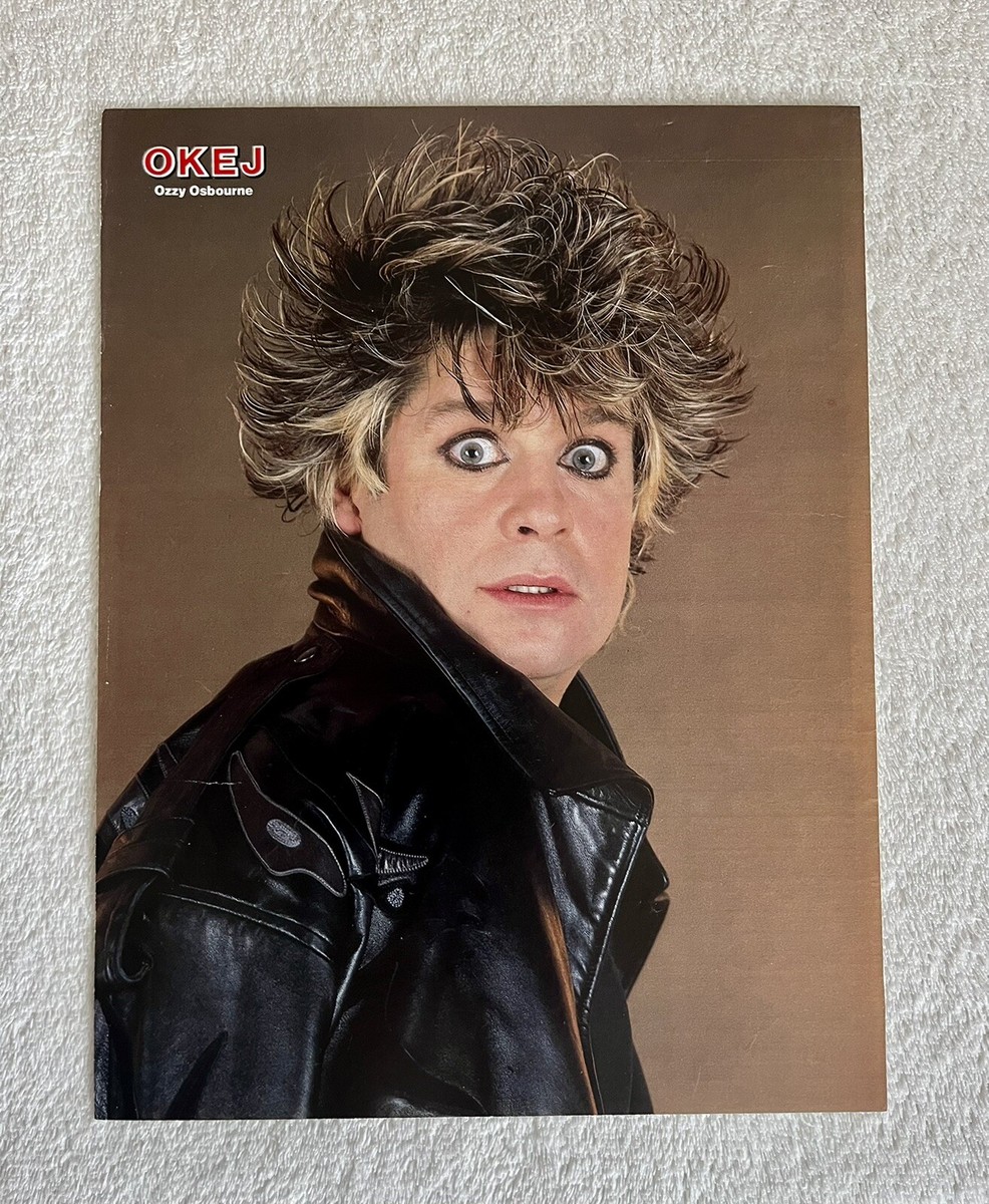 OZZY OSBOURNE 1987 Clipping Poster Swedish Music magazine Okej