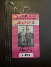 2001 Masters Ticket Badge - Tiger Woods Winning Ticket. Tiger Slam