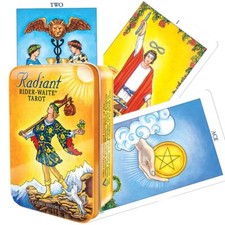 Image of Radiant Rider-Waite Tarot Card Deck In Tin Box Small Us Games Systems RRT78