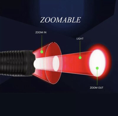 CARP TECH ROT Laser Büschel Vogel Angst Taschenlampe Licht Zoom 350+ Yds Angeln Büschel